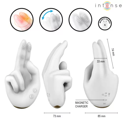 Intense Multifunkciós stimulátor Rezgő, Melegítő 16,4 cm fekete