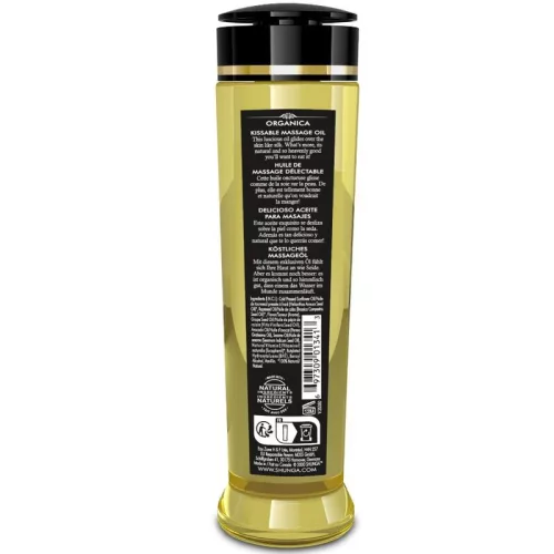 Shunga Organica ehető masszázsolaj - málnaízű, 240ml