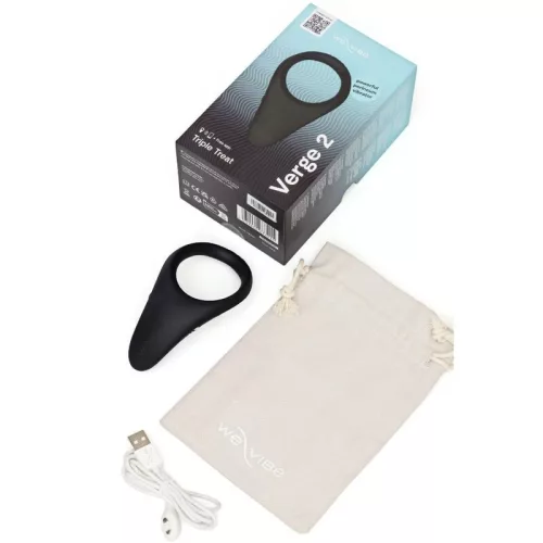 We-Vibe Vibrációs péniszgyűrű Mély rezgés, appvezérlés Fekete 5,2 cm
