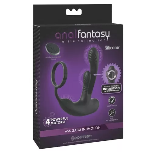 Anal Fantasy Elite anál és gáttámasztó rezgő, forgó stimulátor távirányítóval fekete