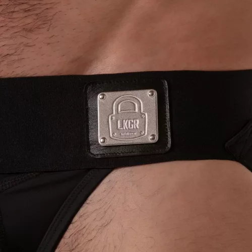 Locker Gear Jockstrap Széles Derékpánttal Támogatott L Fekete