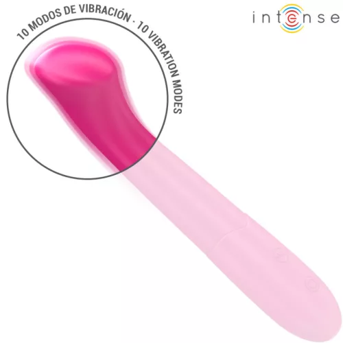Paty vibrátor 10 rezgés, rugalmas, vízálló, USB-töltős 19 cm rózsaszín