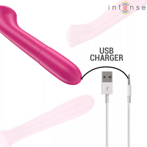 Paty vibrátor 10 rezgés, rugalmas, vízálló, USB-töltős 19 cm rózsaszín