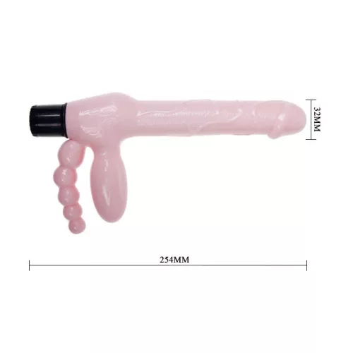 BAILE – vibráló anál stimuláló nélküli heveder 25,4 cm