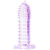 BAILE – stimuláló pöttyös péniszborítás, lila, 14 cm