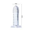 BAILE – stimuláló pöttyös péniszborítás, lila, 14 cm