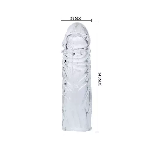 BAILE – átlátszó szilikon péniszborító 13 cm