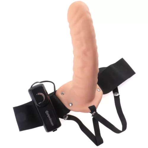 Fetish Fantasy – 19 cm-es rezgő üreges strapon vibrátor