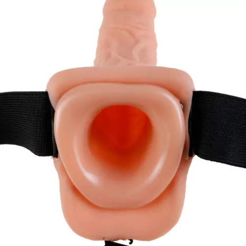 Fetish Fantasy – 27,9 cm hosszú rezgő strapon vibrátor golyókkal