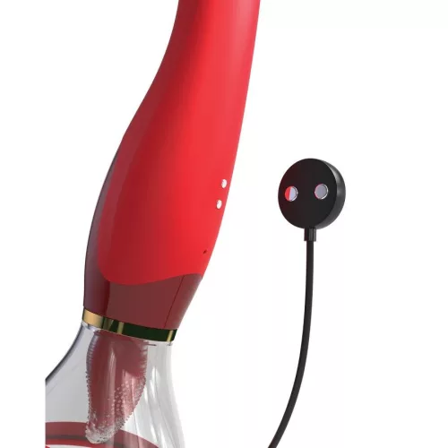 Fantasy For Her Vibrátor Szívó, Nyelv, Rezgő, G-pont stimuláló Piros 24K arany díszítés