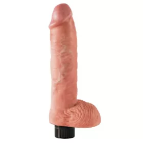 King Cock élethű vibrátor herékkel - 25,5cm