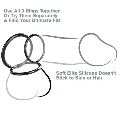 FANTASY C-RINGZ – szilikon 3 ring vibrációs szett