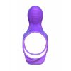Dupla lyukú vibrátoros lila péniszgyűrű