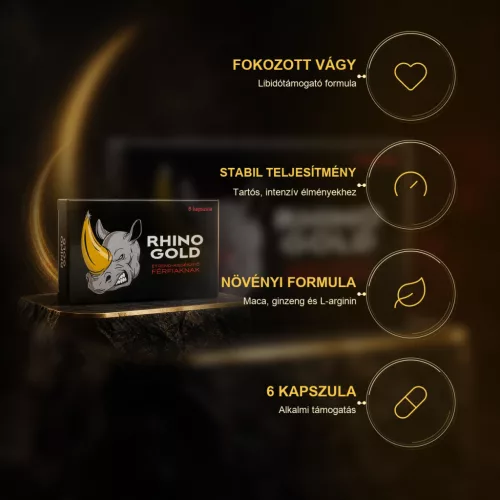 Rhino Gold Alkalmi potencianövelő kapszula - 6 db