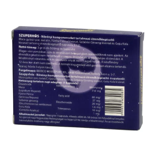 Szuperhős Alkalmi potencianövelő kapszula - 6 db
