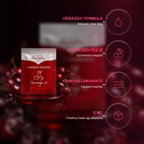 Szexvitál Vízbázisú síkosító 5 ml - Cseresznye izű