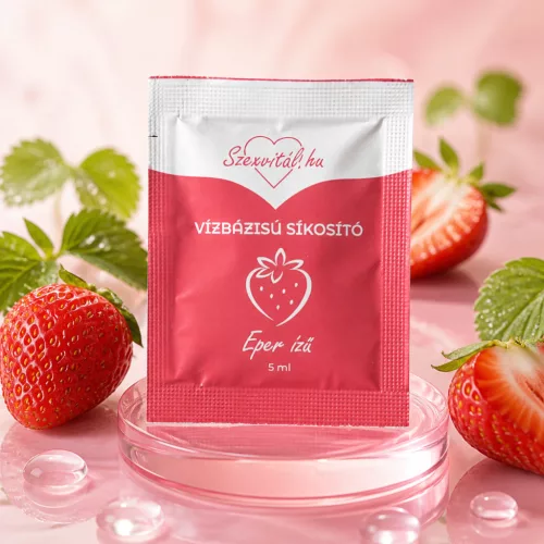Szexvitál Vízbázisú síkosító 5 ml - Eper ízű