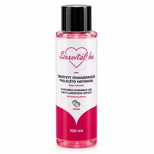 Szexvitál Epres, melegítő hatású masszázsgél – 100 ml