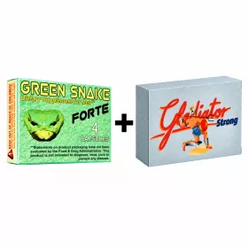   GREEN SNAKE - 4 DB + Gladiátor Strong Alkalmi potencianövelő kapszula - 4 db csomag