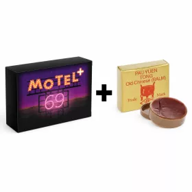   Motel 69+ - 2 DB + Pau Yuen Tong magömléskésleltető krém - 8 g csomag