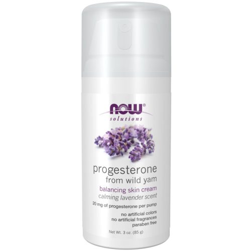 NOW Progesterone from Wild Yam with Lavender Balancing Skin Cream 3 oz. (85 g)