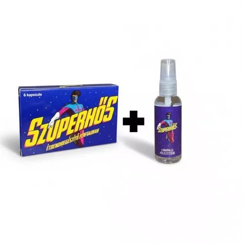 Szuperhős csomag 2 - Kapszula és magömlés késleltető spray