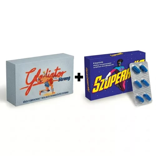 SZUPERHŐS - 6 DB + GLADIÁTOR STRONG KAPSZULA FÉRFIAKNAK - 4 DB CSOMAG