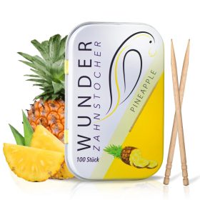   Ízesített fogpiszkáló fémdobozban - ananász ízű 100 db