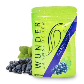   Ízesített fogpiszkáló utántöltő - mentás szőlő ízű 100 db