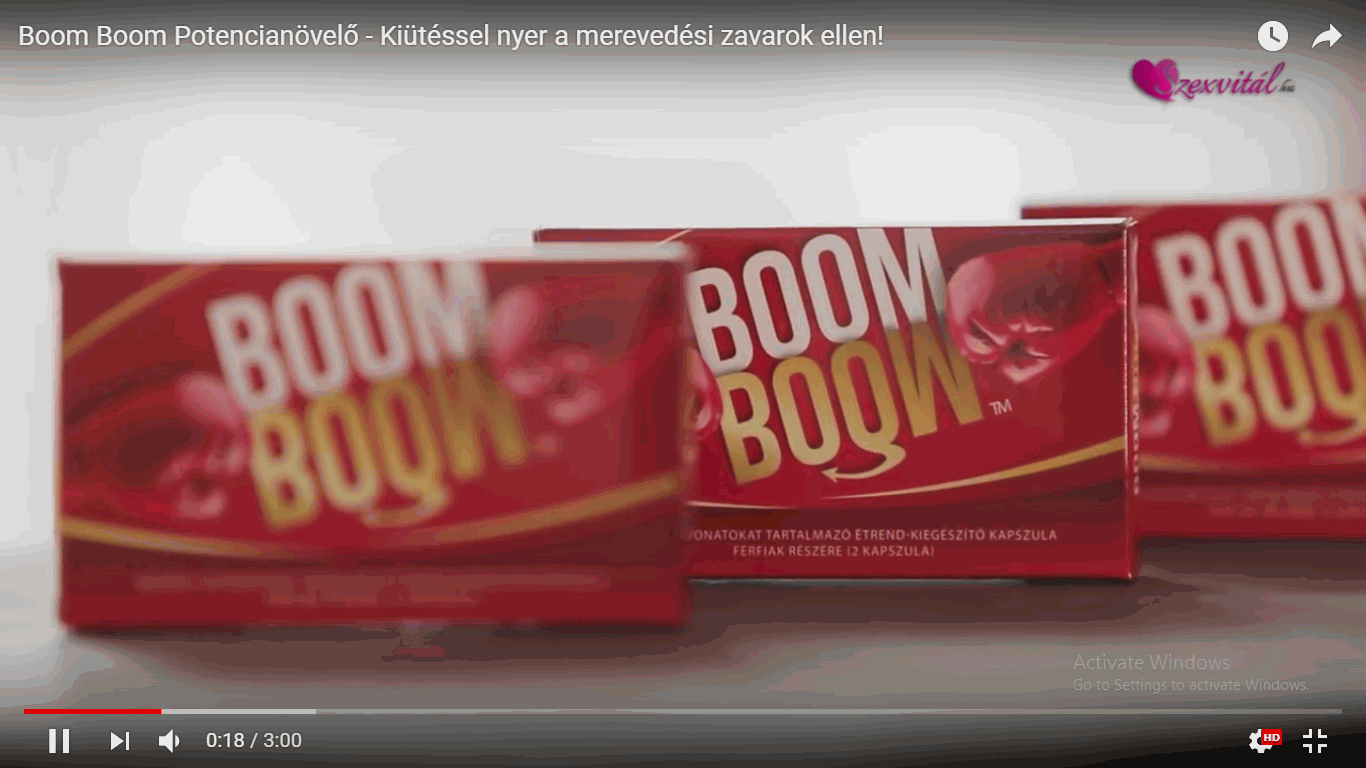 Boom Boom potencianövelő bemutató [VIDEÓ]