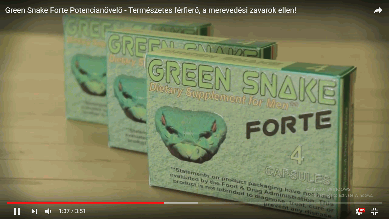 Green Snake Forte potencianövelő bemutató [VIDEÓ]
