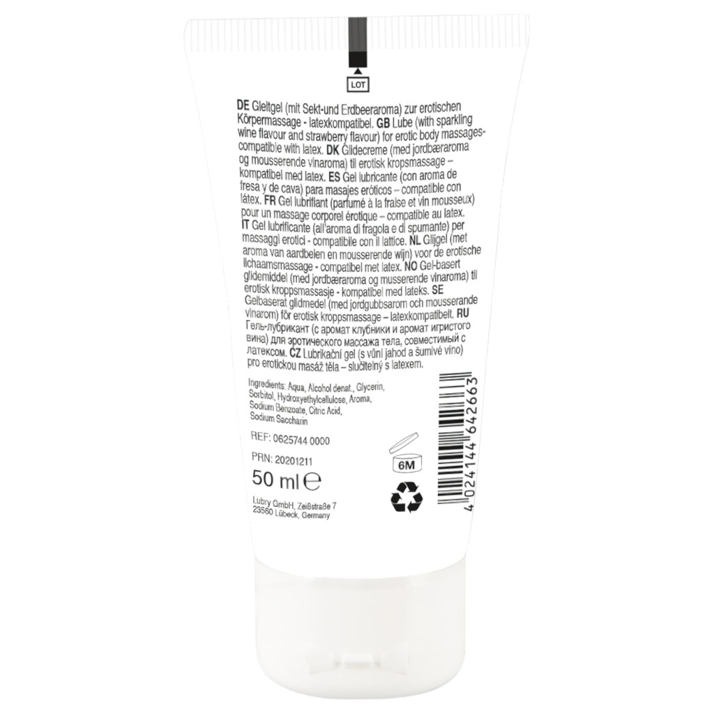 Lick it! - 2in1 ehető síkosító - pezsgő-eper (50 ml)