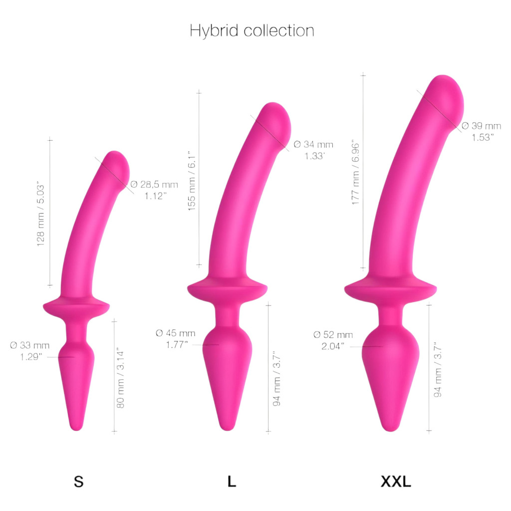 / Strap-on-me Switch Semi-Realistic XXL - 2in1 dildó (pink)