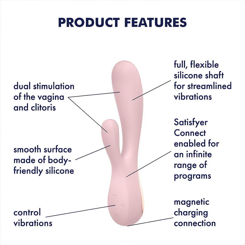 / Satisfyer Mono Flex – App-vezérelt vibrátor (pink) / Satisfyer Mono Flex – App-vezérelt vibrátor (pink)