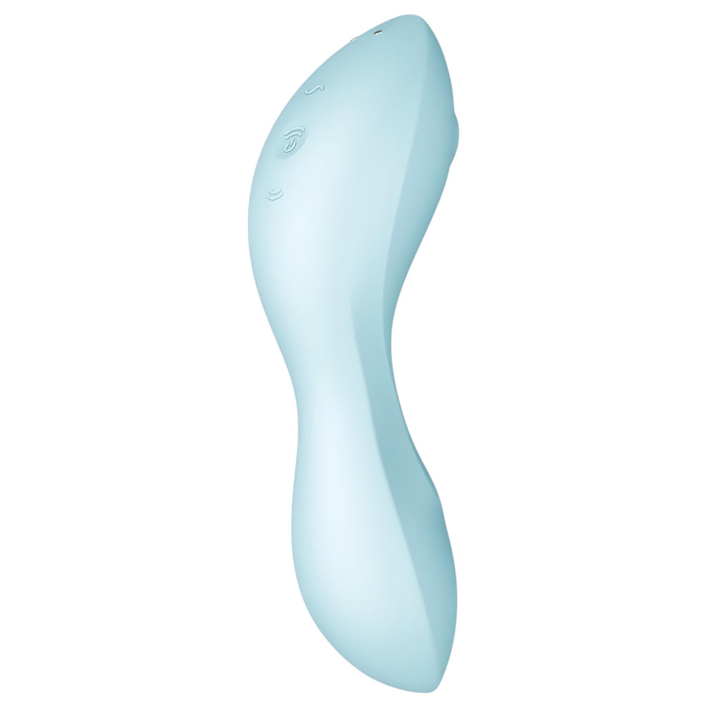 Satisfyer Curvy Trinity 5+ – App-vezérelt 2in1 vibrátor (kék)