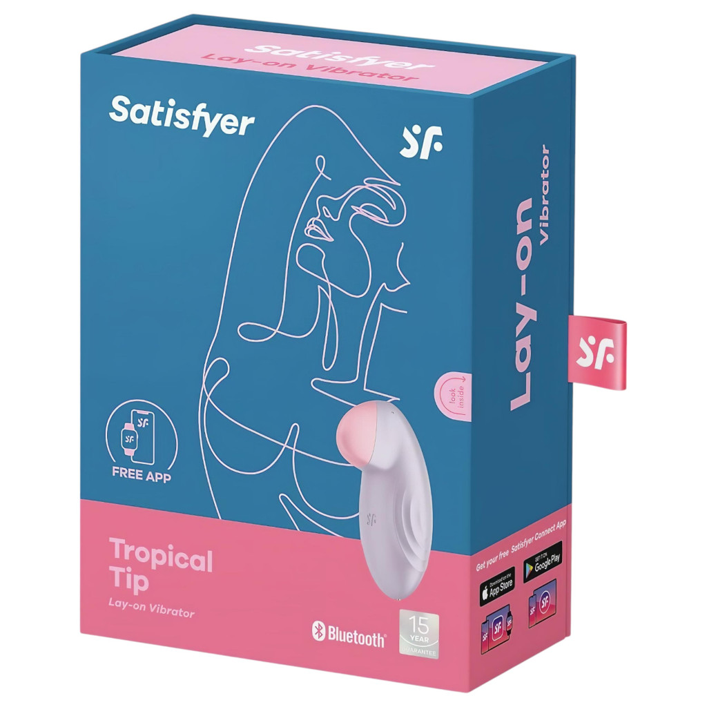 Satisfyer Tropical Tip – App-vezérelt csiklóvibrátor (lila)
