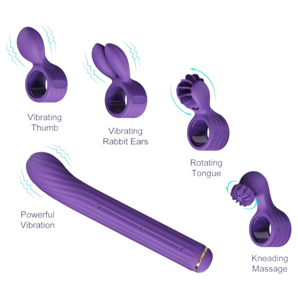 Magic Stick S1 - több funkciós vibrátor (lila)