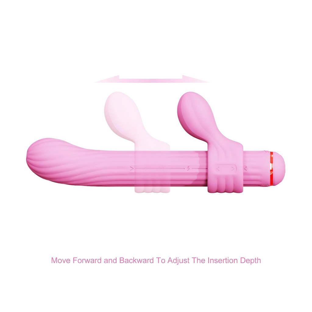 / Magic Stick - vibrátor, cserélhető feltétekkel (pink)