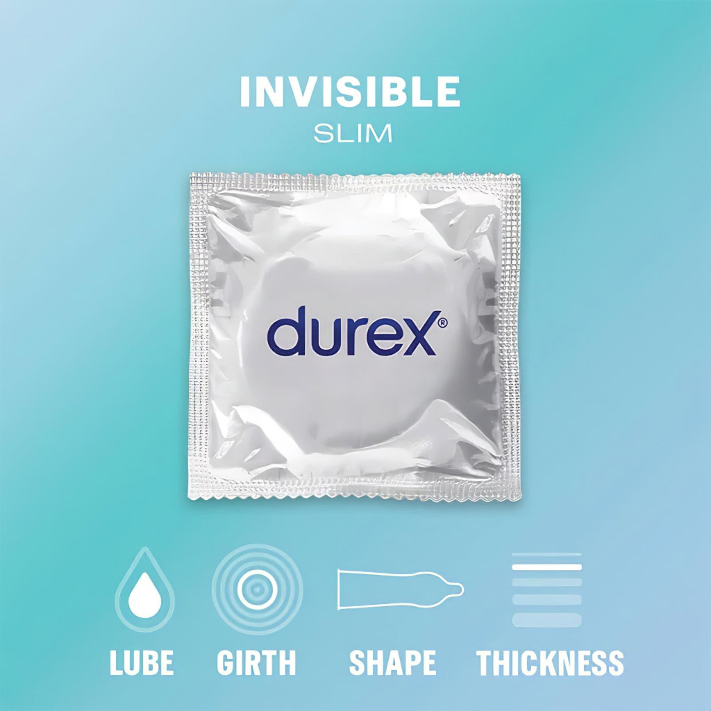 Durex Invisible Slim - vékony óvszer (10 db)