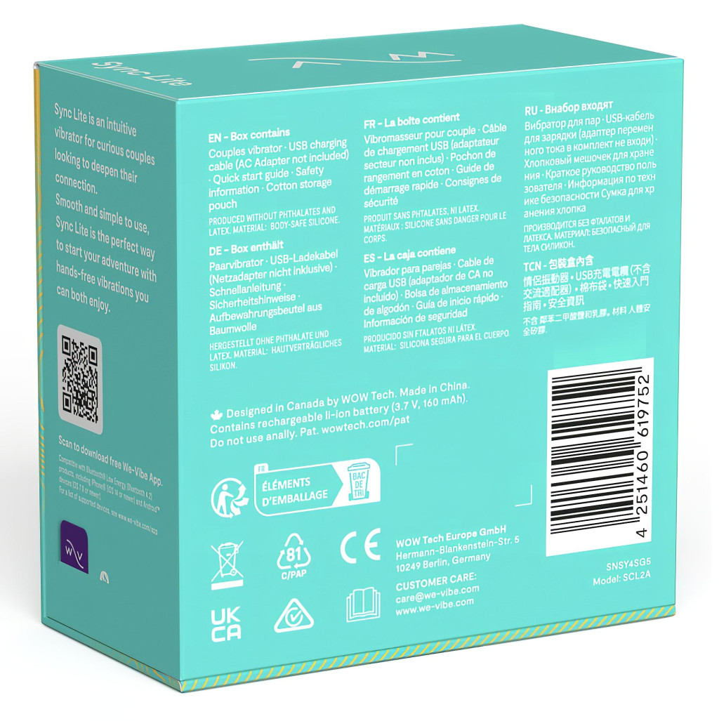 We-Vibe Sync Lite – App- és távirányítós párvibrátor (zöld)