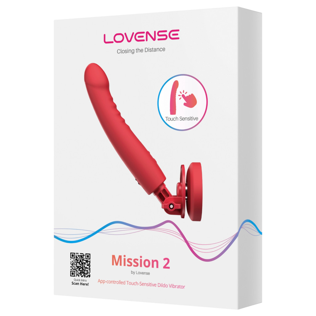 / Lovense Mission 2 – App-vezérelt vibrátor tapadókoronggal (piros)