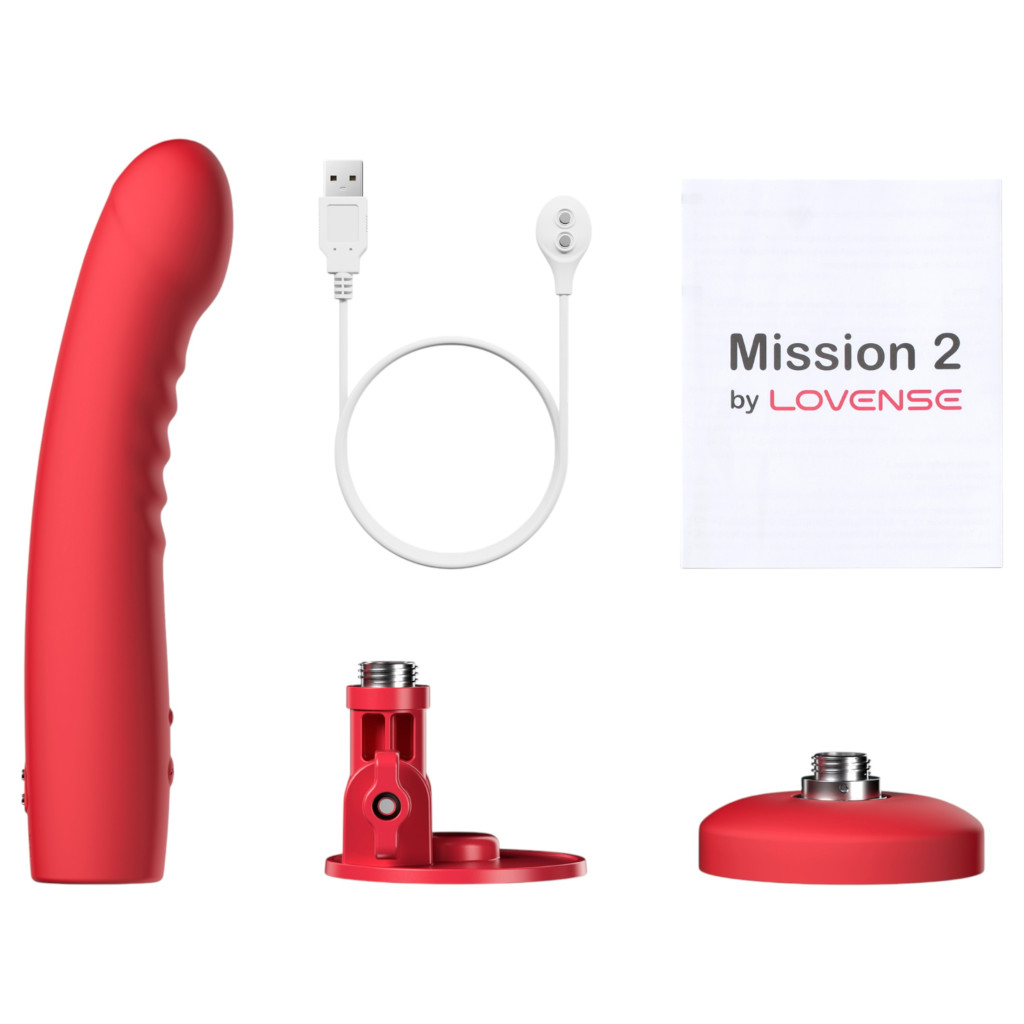 / Lovense Mission 2 – App-vezérelt vibrátor tapadókoronggal (piros)