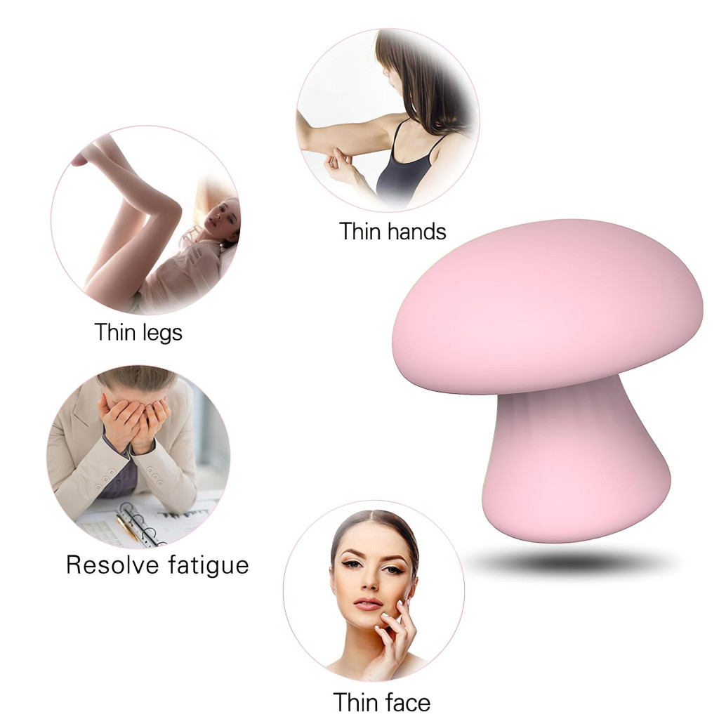 / Magic Mushroom - akkus arcmasszírozó (pink)