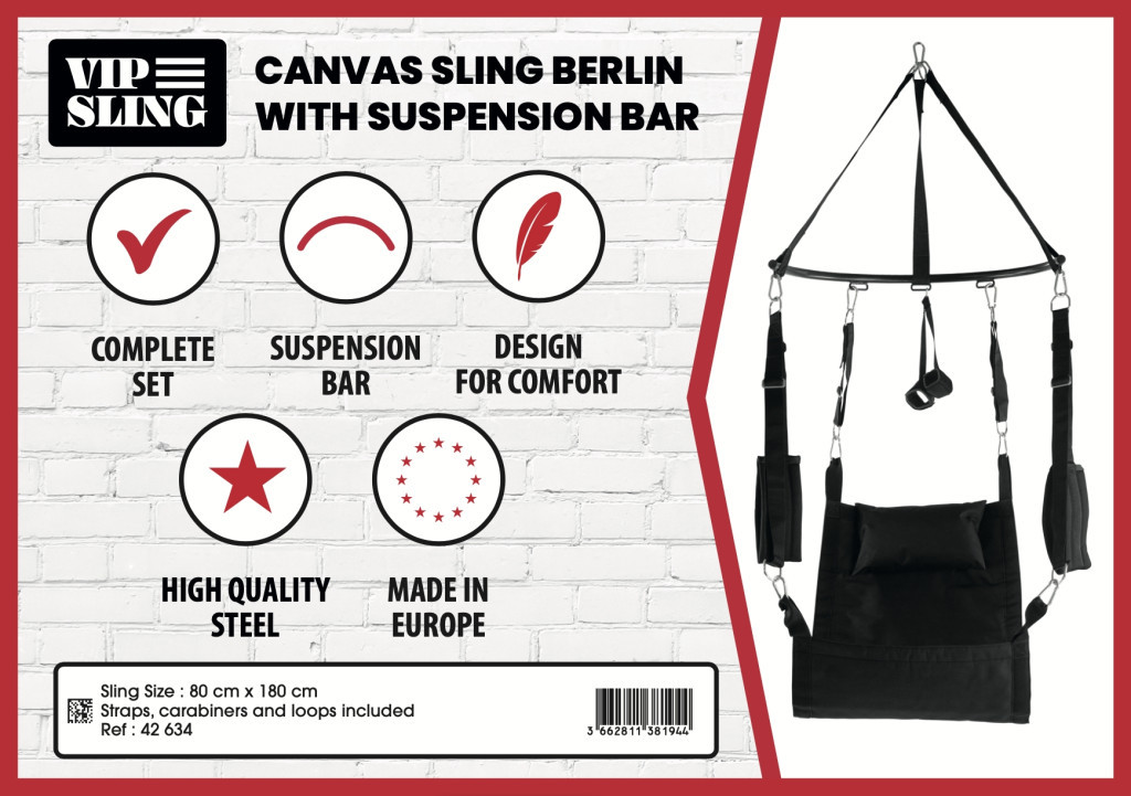 Berlin – prémium textil hinta szett rúddal