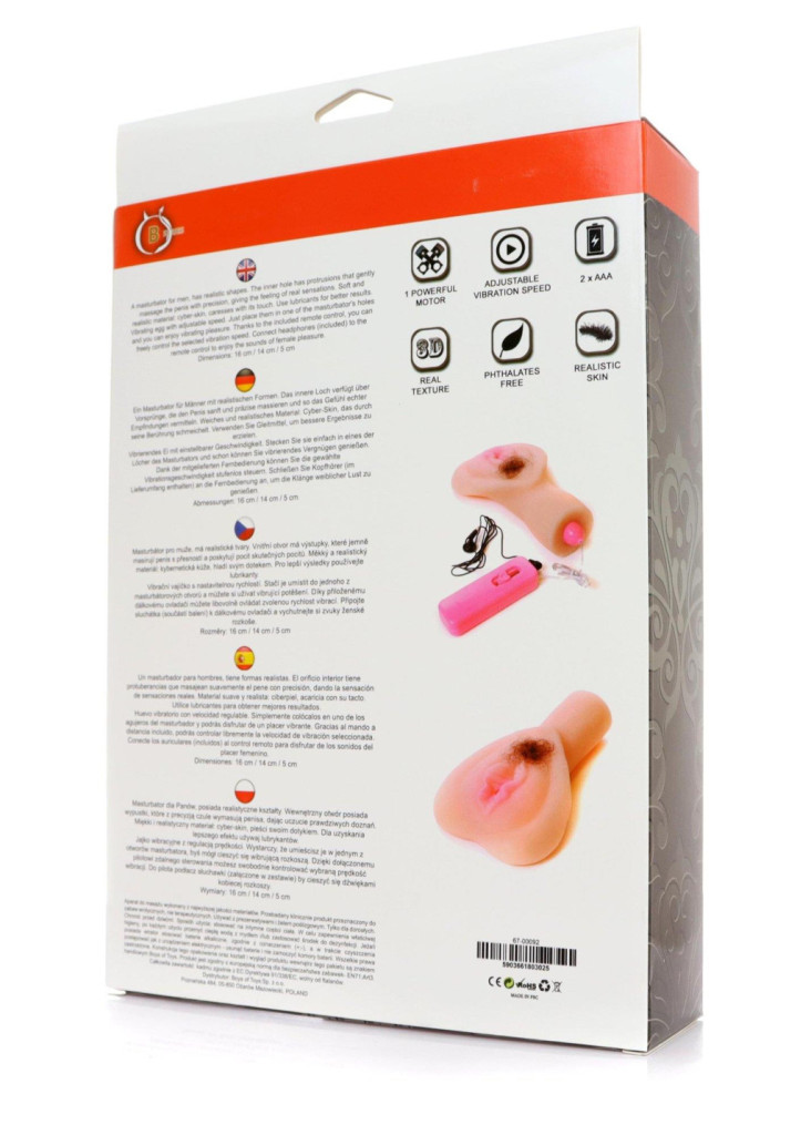 Masturbator vagina vibrátorral