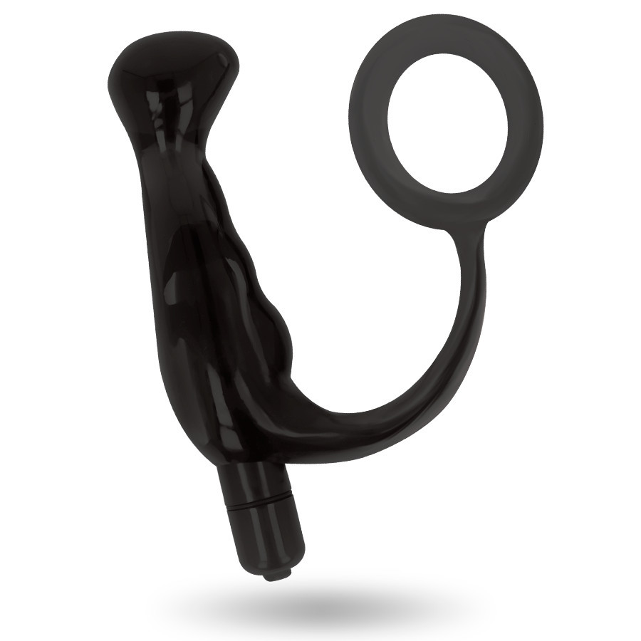 ADDICTED TOYS – 10 cm fekete prosztata vibrátor