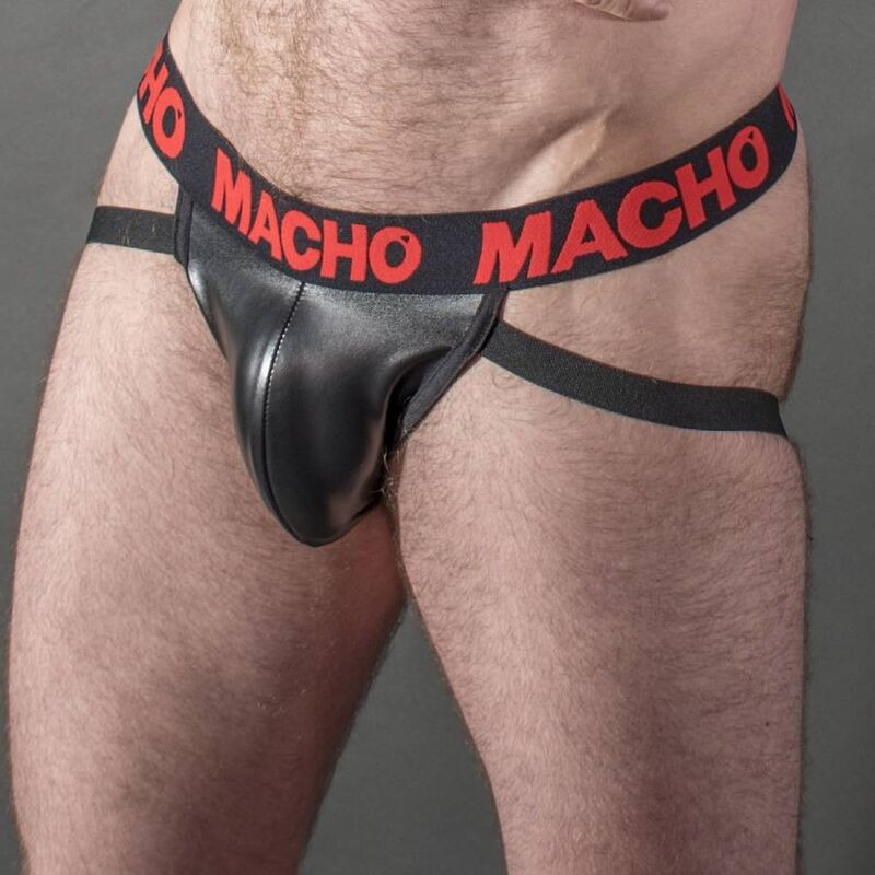 MACHO MX25RC – piros bőr jock prémium férfi alsó