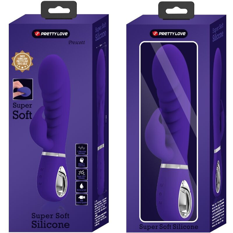 PRETTY LOVE - multifunkciós G-pont vibrátor, lila
