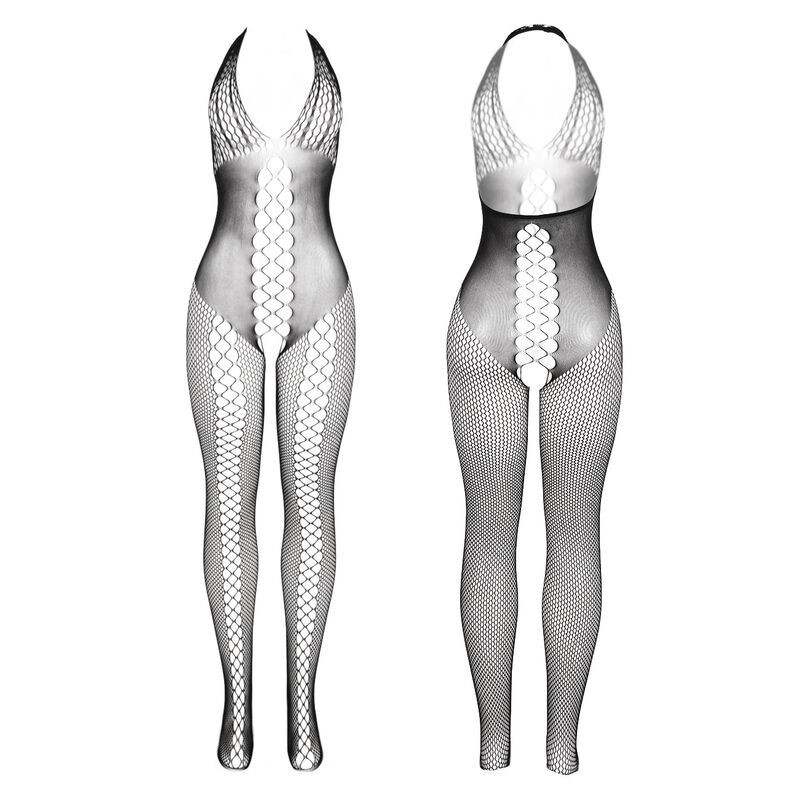 SUBBLIME - fekete bodystocking nyitott hátrésszel, egy méret