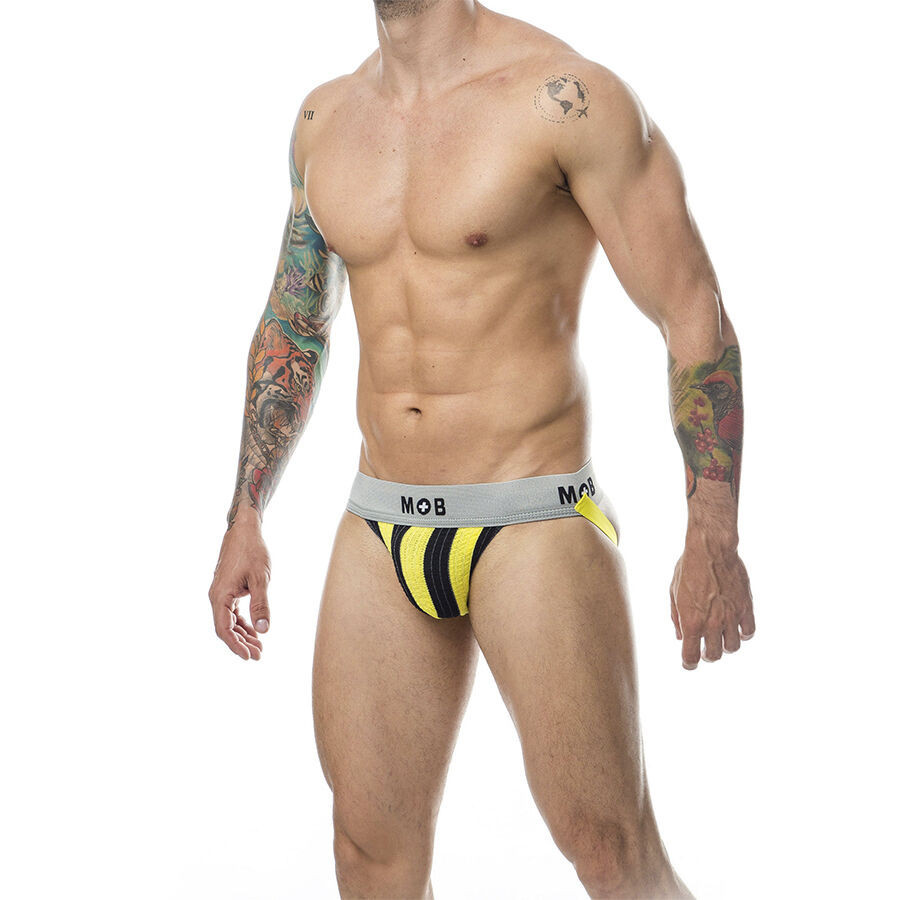 MOB Jock Stripe - klasszikus sárga alsónemű S méret